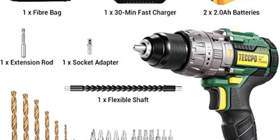 taladro percutor teccpo 18v